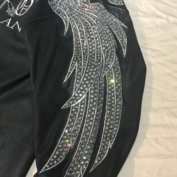 Jaded By Knight Swarovski Embroidered Lost Angels Hoodie Jacket XL - Picture 7 of 11
